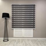 Donatti Bambu Zebra Stor Güneşlik Perde Füme Koyu Gri - 40 x 200 cm - Gri - Füme