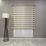 Donatti Perde Donatti Bambu Zebra Stor Güneşlik Perde Bej Renk Pilesiz Düz Desenli 60 x 200 cm
