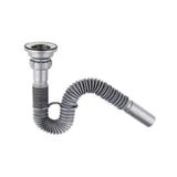Donau Lavabo Lüx Körüklü 32 mm Paslanmaz Evye Sifonu