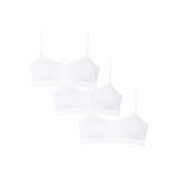 Dondeza 3'lü Paket İp Askılı Pedli Düz Büstiyer Beyaz L-XL Beden, 3020041901200