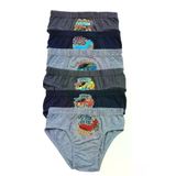 Dondeza -43114-46289 Erkek Çocuk Renkli Desenli Slip Külot Pamuklu 6Lı Paket