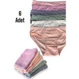 Dondeza 6'lı Kadın Slip Külotu, Pastel Renkler, Raporlu, M Beden
