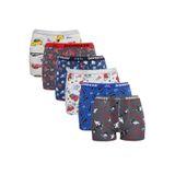 Dondeza 6'lı Paket Desenli Erkek Çocuk Boxer, Karışık, 3-4 Yaş