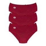 Dondeza Bambu Külot 3'lü Paket İç Giyim, 2XL, DON1030, Bordo, kadın