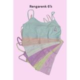 Dondeza Genç Kız İp Askı Düz Yarım Atlet Alıştırma Sütyeni, 6'lı Set, Çok Renkli, 11-13 Yaş, 11-13 Yıl, 4020040401470, Çok Renkli, Kız Çocuklar