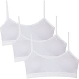 Dondeza Genç Kız Ip Askılı Yarım Atlet 3'lü - XL - Beyaz