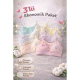Dondeza Genç Kız Pedli 3'lü Ip Askı Düz Ilk Sütyen Büstiyer - 11 - 13 Yaş - Pastel