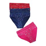 Dondeza Kadın Pamuk Bikini Külot, 9'lu Set, Kırmızı-Fuşya-Lacivert, M Beden