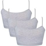 Dondeza Vanilyashop Pedli Ribana Yarım Atlet Büstiyer Alıştırma Sütyen 3Lü Gri 2Xl