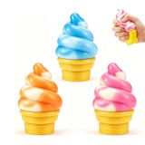 Dondurma Jel Stres Oyuncağı Yavaş Yükselen Sıkılabilir, 8x5 cm Stres Giderici Sık Bırak