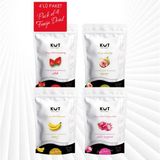 Dondurularak Kurutulmuş Meyve Cipsi (Freeze Dried) Çilek+Incir+Ejder Meyvesi+Muz (4 X20 Gram)