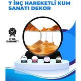 Döndürülebilir Dinamik Kum Tablosu – Stres Giderici, Yüksek Kaliteli Cam ve Doğal Kum ile Sanatsal Masa Dekoru - Siyah