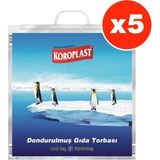 Dondurulmuş Gıda Torbası, 50X52 Cm, 5 Adet, Mavi - Genel