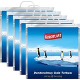 Dondurulmuş Gıda Torbası, 50X52 Cm, 5'li Set, Mavi - 000-Siyah - 50 x 52 cm