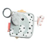 Done by Deer Activity Kitabı Elphee Gri - Duyusal Keşif ve Görsel Uyarım için Bez Bebek Kitabı - 3 Aylıktan İtibaren Oyuncak Bebek