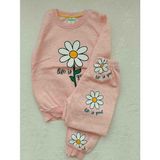 Döne Gözübek Kız Çocuk Pembe Papatya Desenli Çiçekli Alt Üst Takım Pijama Takımı - 9 - 10 Yaş - 00406 Pembe