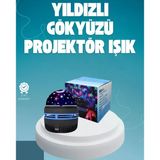 Döner Galaxy Projektör Gece Lambası – Ay Yıldız Işıklı Atmosfer Lamba, Usb Bağlantılı