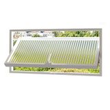 Döner havalandırma penceresi, Yedek Bodrum Penceresi - Beyaz Alüminyum Çerçeve, 5 mm Temperli Cam, Banyo, Garaj, Kulübe için 360° Dönen Küçük Pencere (24x16in/60x40cm) - Dayanıklı ve Şık