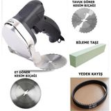 Döner Kesme Makinesı Elektirikli+Yedek Tavuk Döner Kesme Bıçağı+Yedek kayış+Bileme taşı-RDC