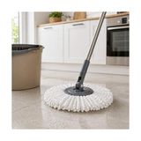 Döner Yedek Mop Ucu Mikrofiber Temizlik Bezi 35 cm Tüm Modellerle Uyumlu Başlığı Döner Mop Bezi Yedek Parça Kolay Tak Çıkar Spın Püskülü - 001-Renkli