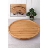 Dönerli Bambu Sunum Tabağı 30 cm ROYALEKS-DS3030 - Çok Renkli - Tek Ebat