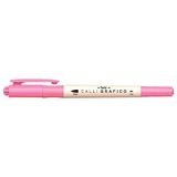 Dong-A Calligrafico Brush Twin Kalem Coral Pink Kaligrafi Kalemi