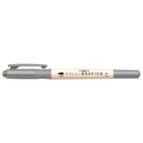 Dong-A Calligrafico Brush Twin Kalem Dark Grey