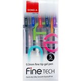 Dong-A Dong-A Finetech Iğne Uçlu Jel Mürekkepli Kalem Seti 0,3mm 5 Renk