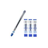 Dong-A Mavi My Gel 0.5mm Ince Iğne Uçlu Jel Kalem 1 Adet Ve Kalem Yedeği 3 Adet My-jel Pilot Kalem Y