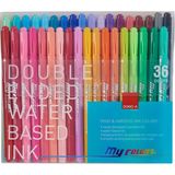 Dong-A My Color 2 Çift Uçlu Keçeli Boya Kalem Seti 36 Renk