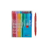 Dong-A My Color 24 Renk Çift Taraflı Fırça Uçlu Keçeli Fosforlu Kalem