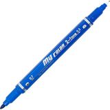 Dong-A My Color 2tone Çift Uçlu Keçeli Kalem Soft Blue-Ultramarine Light 45/17 Renkli 45 Adet