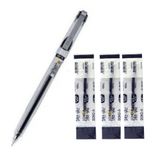 DONG-A Siyah My Gel 0.5mm Ince Iğne Uçlu Jel Kalem 1 Adet ve Kalem Yedeği 3 Adet Dong-A My-jel Pilot Kalem Yedeği