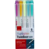 Dong-A Twinliner 5 Adet Soft Renk Fosforlu Kalem