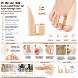 Dongguan Toy Dongguan Ayarlanabilir Silikon Jel Ayak Parmağı Ayırıcı – Halluks Valgus Destekleyici | Bunyon Düzeltici Ayak Başparmağı Ayırıcı | Yumuşak ve Esnek Jel Tasarım | Günlük Ayak Bakımı Için | 1 Çift - Renk : Bej