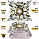 Döngüsel Oryantal Desen Tv Battaniyeli Opsiyonel Dekoratif Yastık Kırlent 2 In 1 Battaniye - 115 x 170 cm - Renkli