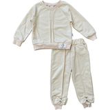 Donino Baby Fiyonklu Krem Kız Çocuk Eşofman Takımı - Açık - Krem Rengi - 4 Yaş