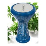 Donizetti Mavi Erzincan İşlemeli Mısır Çömlek Darbuka - Kılıf Hediyeli