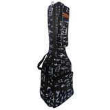 Donizetti Profesyonel Su Geçirmez 20 mm Pedli Gigbag Klasik Gitar Kılıfı Nota Desenli + Ahşap Pena Kolye