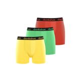 Donkshot 1101V3 Sarı-Yeşil-Kırmızı 3'lü Likralı Compact Classic Boxer
