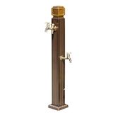 Donmaya ve paslanmaya karşı dayanıklı musluk, paslanmaz çelik bahçe çeşmesi, 110 cm, hortum tutuculu alüminyum bahçe çeşmesi, UV ışınlarına dayanıklı, çok yönlü kullanılabilir, bahçe ve teras için
