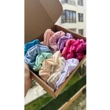 Donna Liberta Kadın 5'li Renkli Saten Karışık Saç Lastik Toka Set of 5 Colorful Women's Satin Hair Elastic Ties