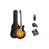 Donner DJP-1000 Semi-Hollow Elektro Gitar (Sunburst)