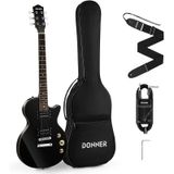 Donner DLP-124B Lp Elektro Gitar Paketi (Siyah)