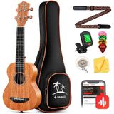 Donner Maun Tenor Ukulele Professional Tenor Ukelele Başlancıç Seti Natural