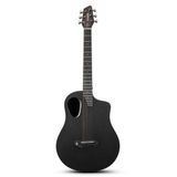 Donner Rising G2 Carbon Fiber Elektro Akustik Gitar (Transparent Black)