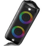 DONOW Işıklı Bluetooth Hoparlör, 30W Stereo Ses, Bass Boost, IPX5 Su Geçirmez, 20H Çalma Süresi, Dahili Mikrofonlu Taşınabilir Kablosuz Hoparlör, Parti, Ev, Dış Mekan, Plaj için (Siyah)