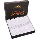 Donset İç Giyim Erkek Beyaz Renk Mevsimlik Atlet 6'lı Pakette Özel Kutusunda - 2XL