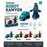 Dönüşen Robot Kamyon Sürtmeli Oyuncak Çarpınca Robota Dönüşen Eğitici Oyuncak 3+ Yaş