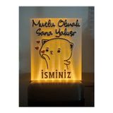 Dönüşüm Atölyesi Kişiye Özel İsimli Hediyelik Kablolu Led Lamba - M19 - Mutlu Olmak Sana Yakışır - Amber Işıklı